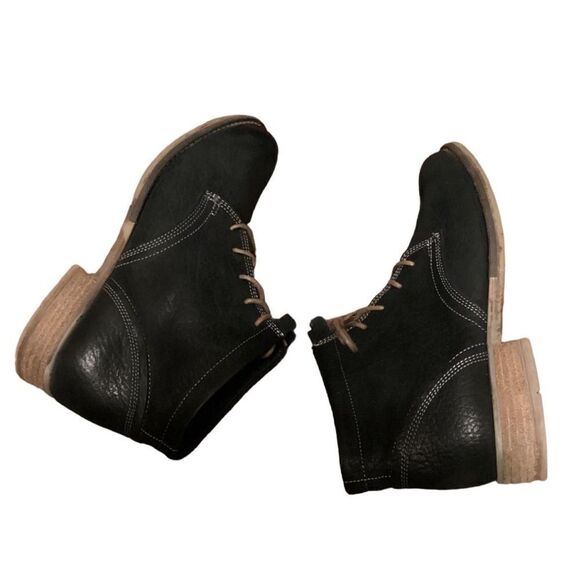 Josef Siebel EU 38 black leather lace up Chelsea boots - Picture 14 of 15